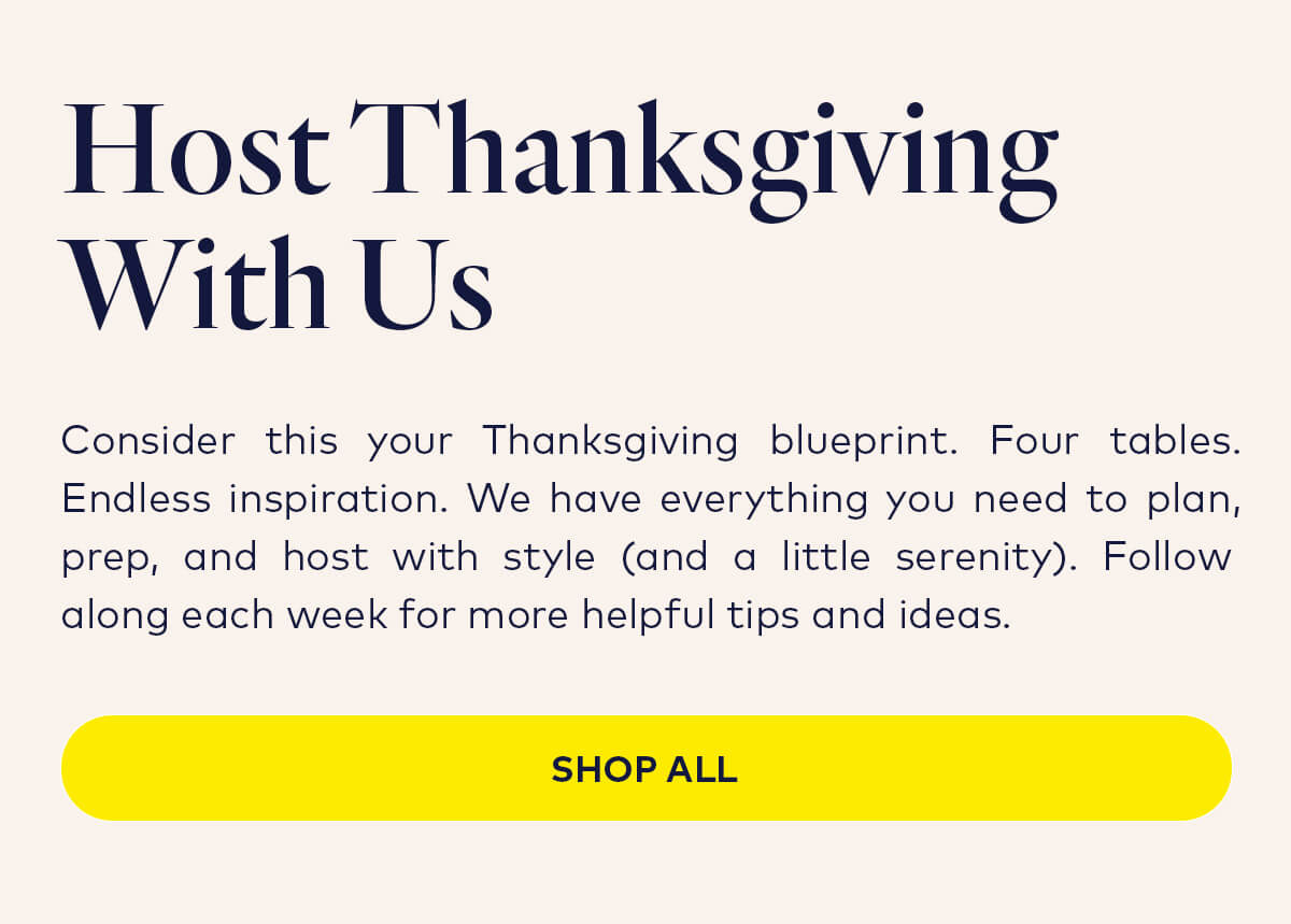 Host Thanksgiving With Us
