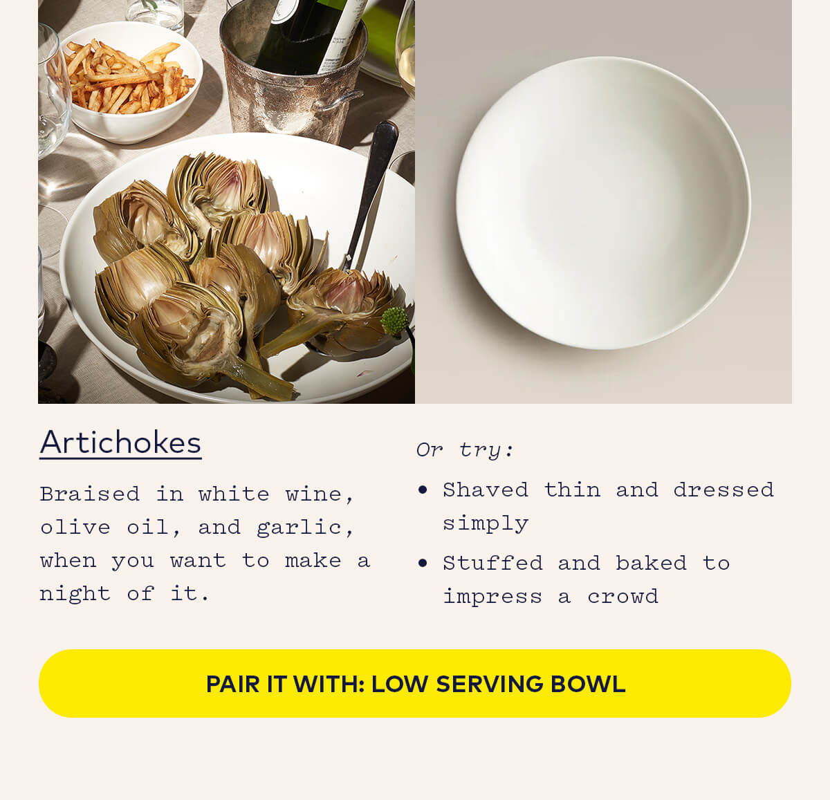 Low Serving Bowl