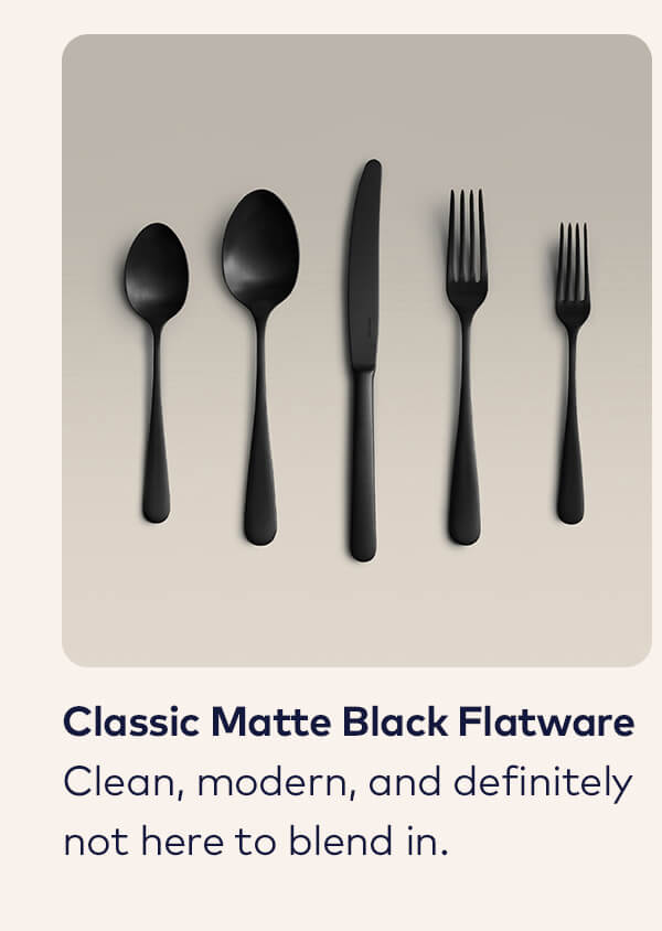 Classic Matte Black Flatware