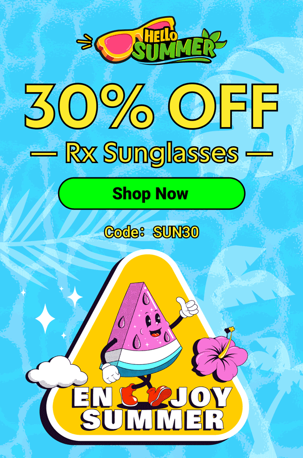 Summer Sale: 30% Off Rx Sunglasses