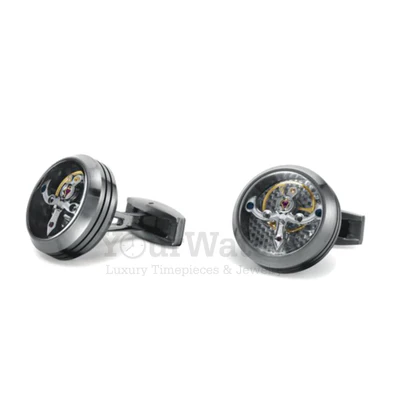 TF Est. 1968 TOURBILLON CLASSIC STEEL CUFFLINKS Ref. #CT-WG01D