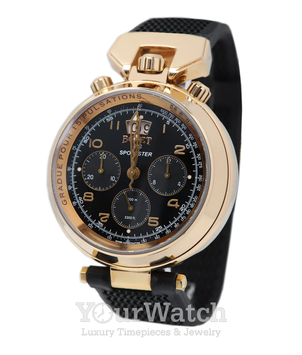 Bovet Sportster 18kt Rose Gold Men's Chronograph Watch SPO282
