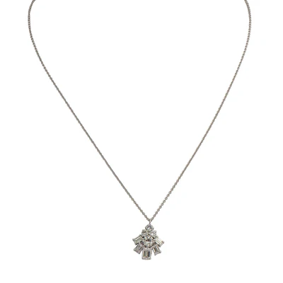 Graff White Emerald Cut and Round Dimond Pendant