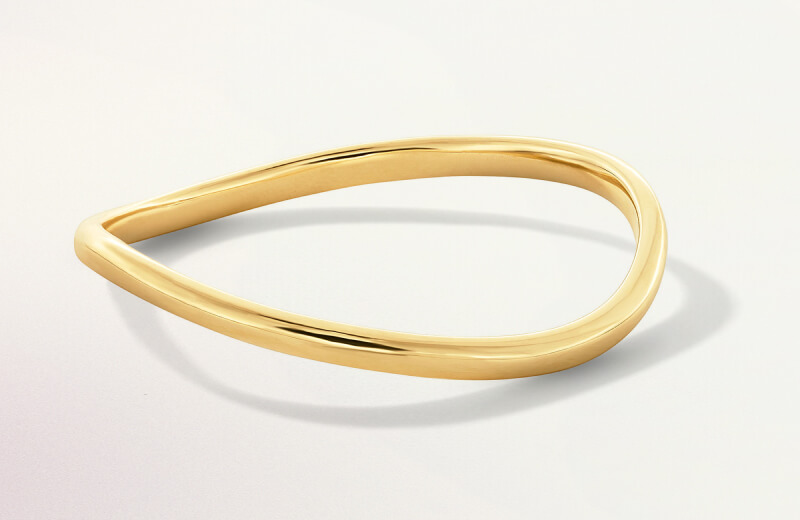 Polished Wave Ring in 10K Gold