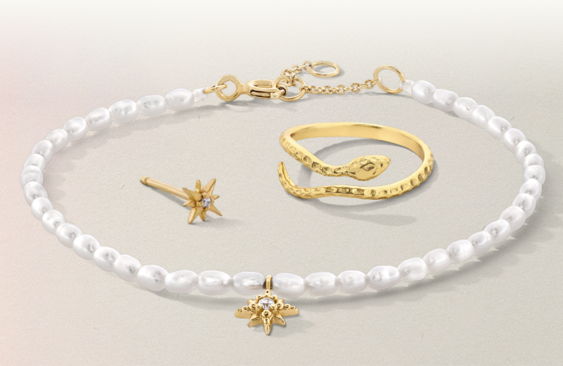 Image showcasing stunning Jewelries under $100 - Bracelet, Ring and Stud.