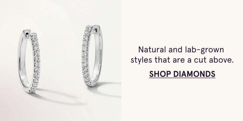 Diamond hoop earrings. Natural and lab-grown  are a cut above. Click here to shop diamonds