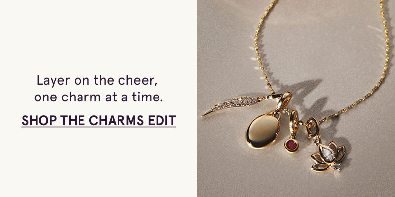 Layer on the cheer,  one charm at a time. Click here to shop the charms edit