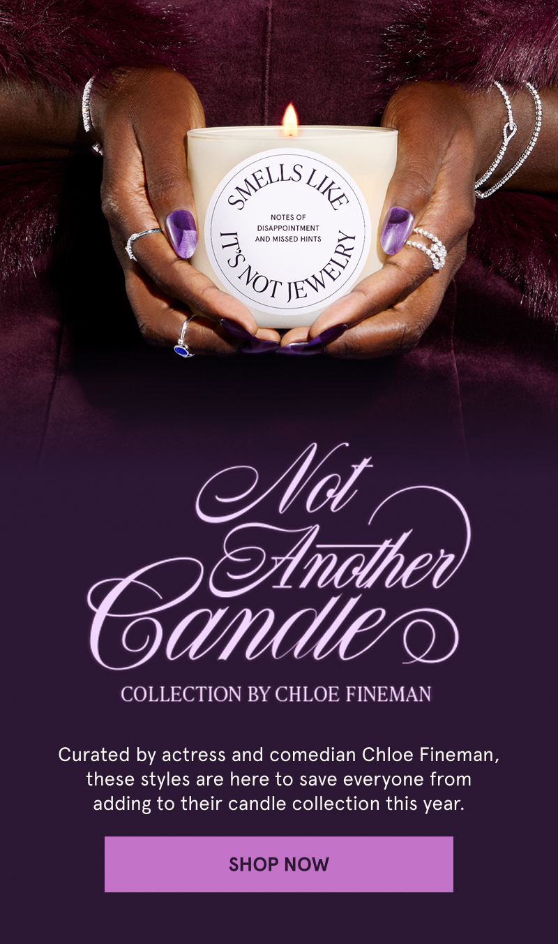Image of a girl holding a candle - smells like it's not jewelry