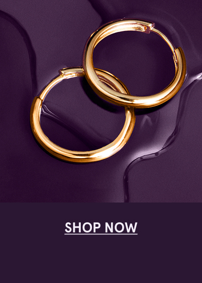 Hoop Earrings in Sterling Silver with 18K Gold Plate