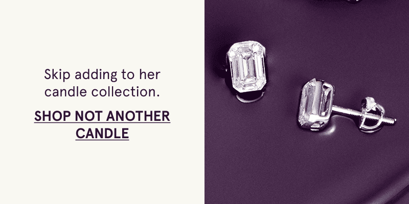 A pair of white gemstone studs. Skip adding to her candle collection. Click here to shop not another candle collection