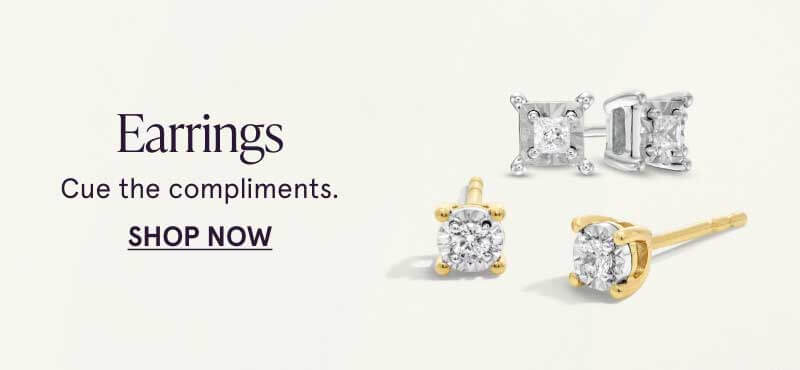 Gold and silver backing, circle-cut diamond studs. Earrings. Cue the compliments. Click here to shop now
