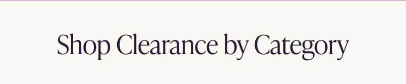 Shop clearance by category