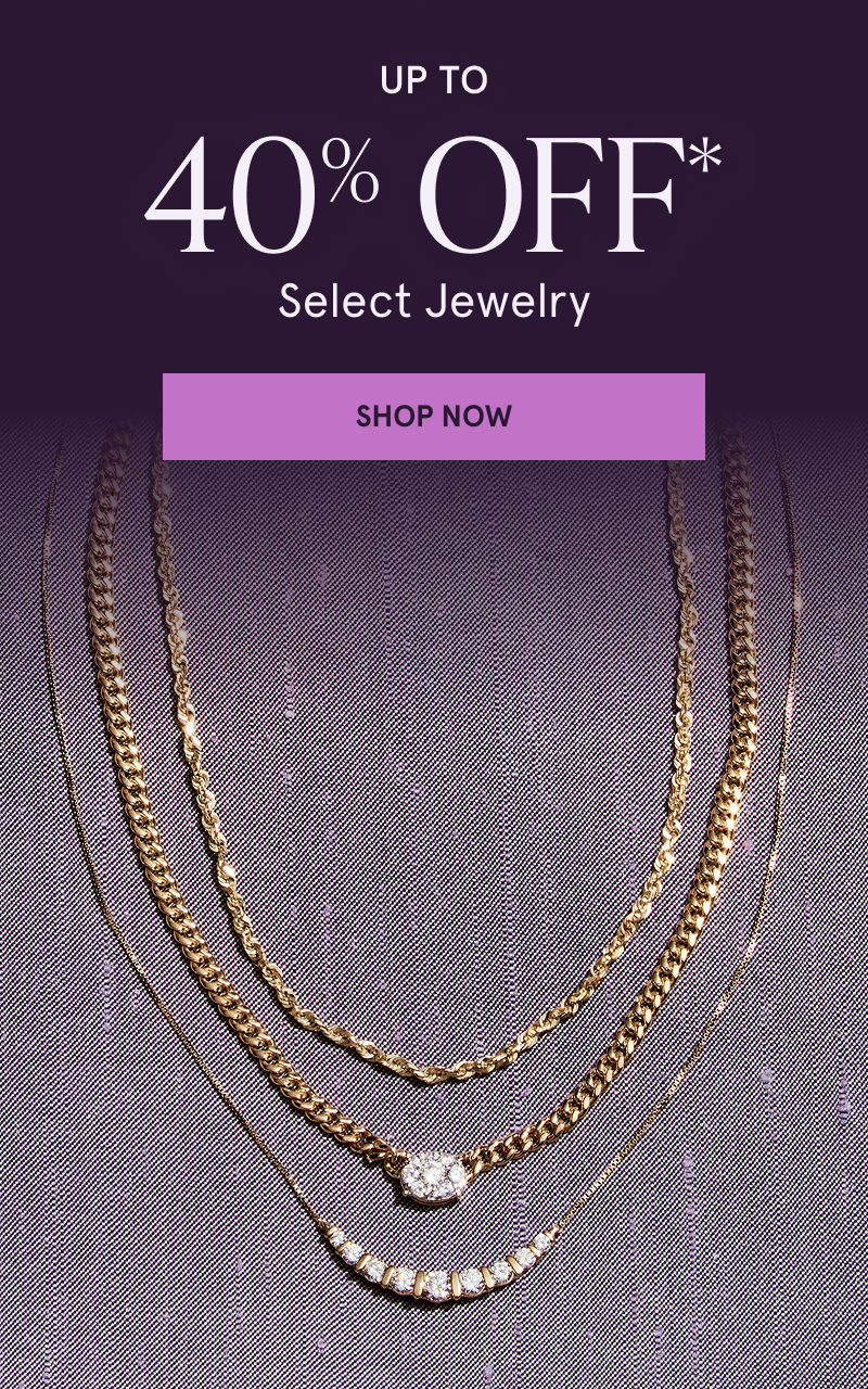 Layers of diverse gold chains with diamond details. Up to 40% OFF Select Jewelry. Click here to shop now