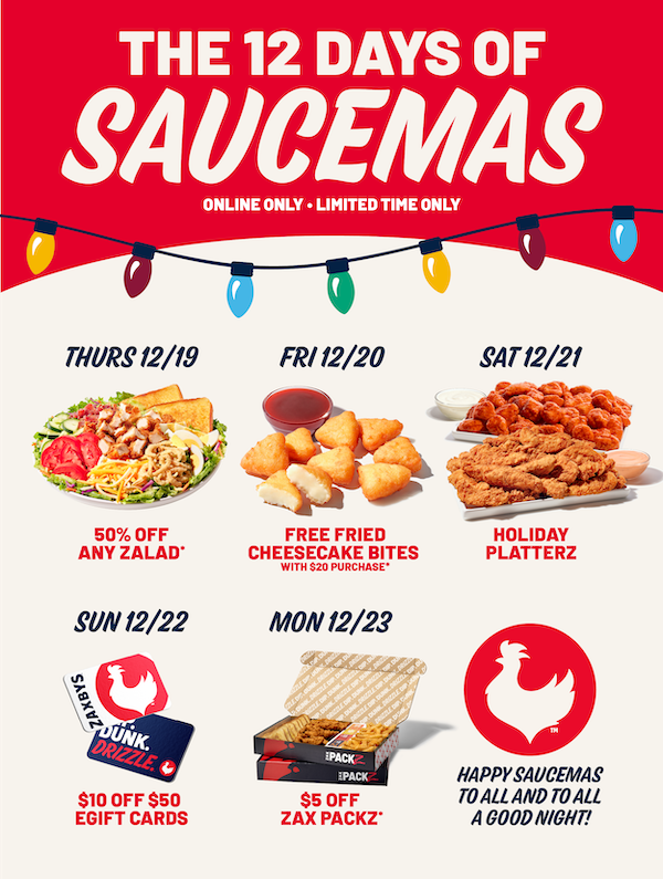 The 12 Days of Saucemas continue with these special offers, from saucy deals to free treats. 