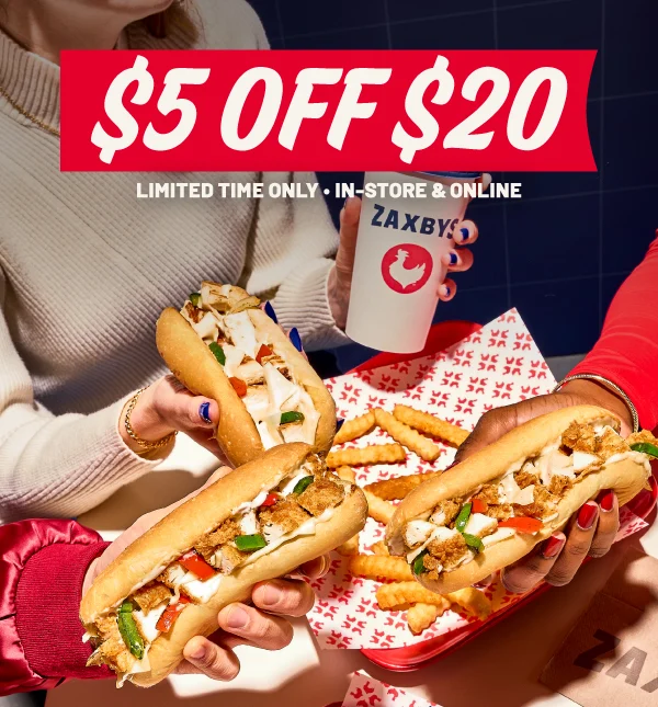 Enjoy this $5 Off $20 reward on our flavor-packed Chicken Philly Meal. 