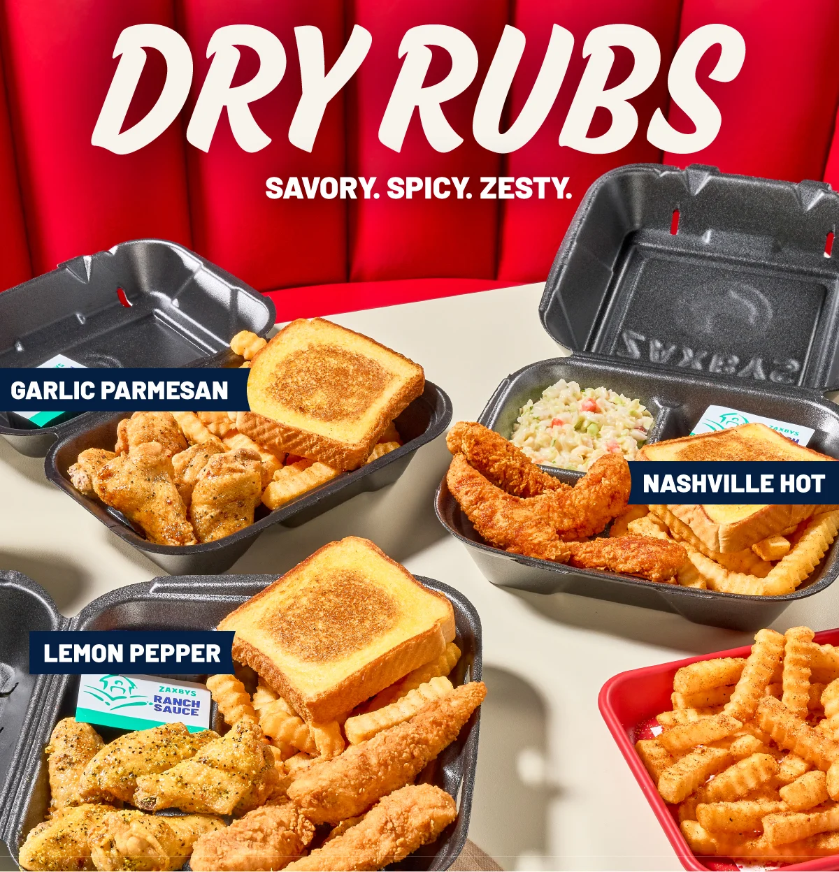 NEW Dry Rubs! Try Garlic Parmesan and Nashville Hot. 