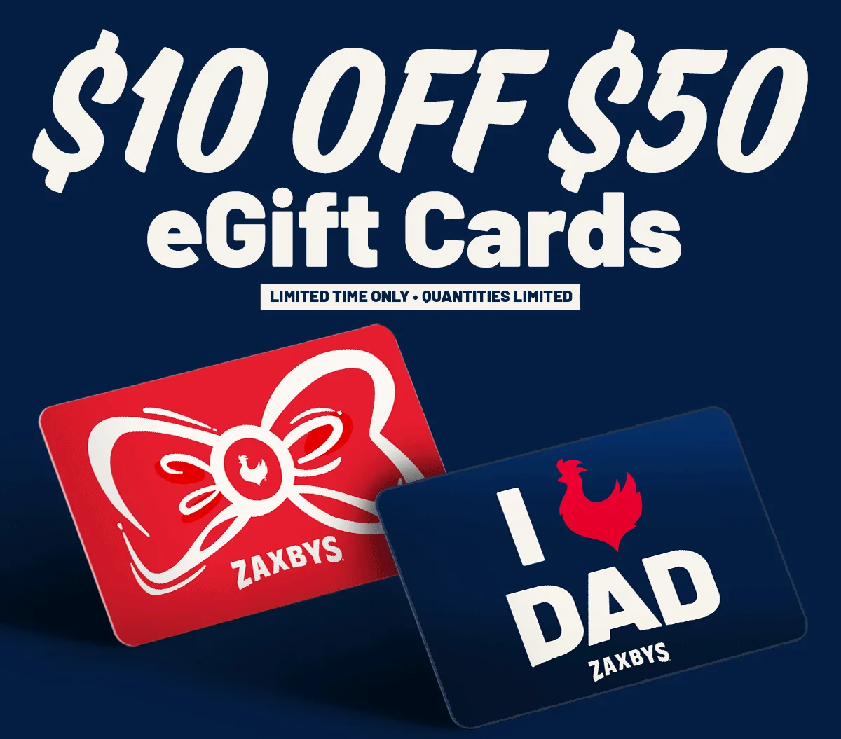 Enjoy $10 Off eGift Cards of $50+ for a limited time! 