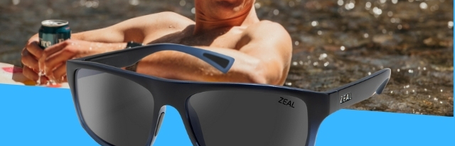 Man wearing Zeal Optics Durango Sunglasses with Ellume Polarized Lenses