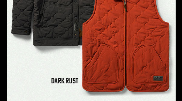 WOOBIE VEST IN DARK RUST