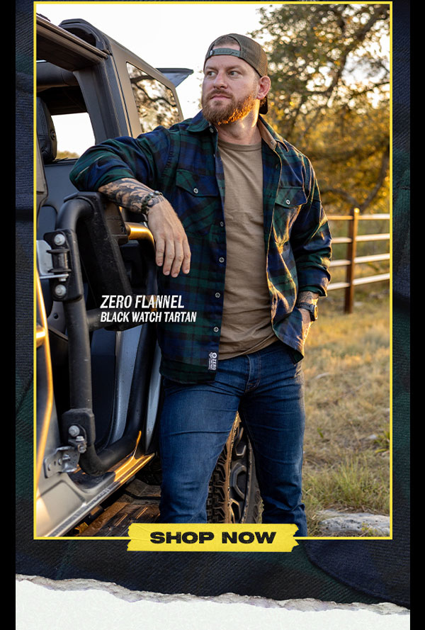SHOP ZERO FLANNEL BLACK WATCG TARTAN NOW