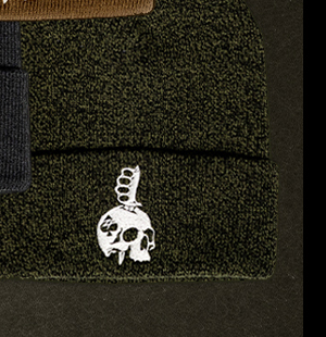 BLOODLINES BEANIE - GREEN & BLACK
