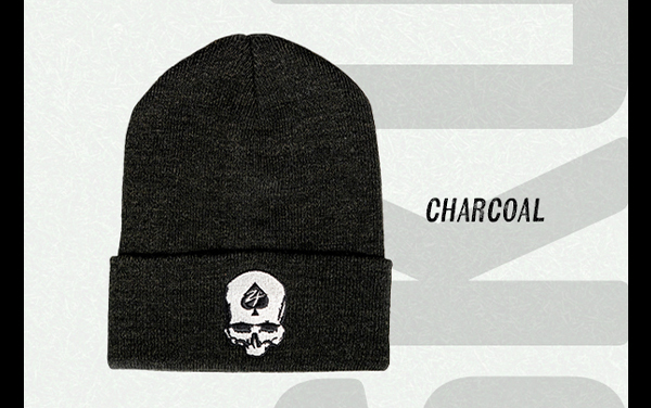 ZF SKULL BEANIE - CHARCOAL