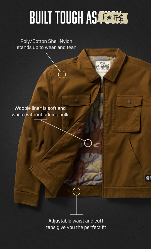 You've been asking non-stop. So we're breaking protocol. Our M65 Field Jacket is available for pre-order. Here's the catch: We have twice as many people signed up for Back in Stock alerts than we have jackets. This means the odds aren't in your favor unless you lock yours in now. We'd love to bring more in, but the M65 isn't your average jacket. Between the heavy-duty hardware and complex construction, it takes serious time to produce. That means once this run is gone, there won't be another until next year. This is your shot to own one of the most requested pieces in Zero Foxtrot history.