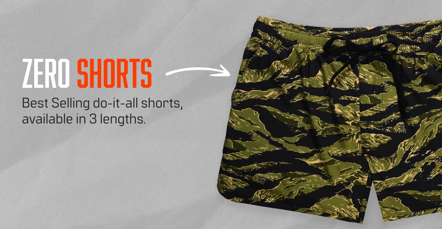 Shop BOGO 50% off Zero Shorts: Best selling do-it-all shorts, available in 3 lengths.