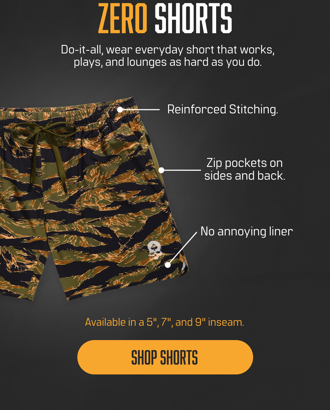 Shop BOGO 50% off Zero Shorts: Best selling do-it-all shorts, available in 3 lengths.