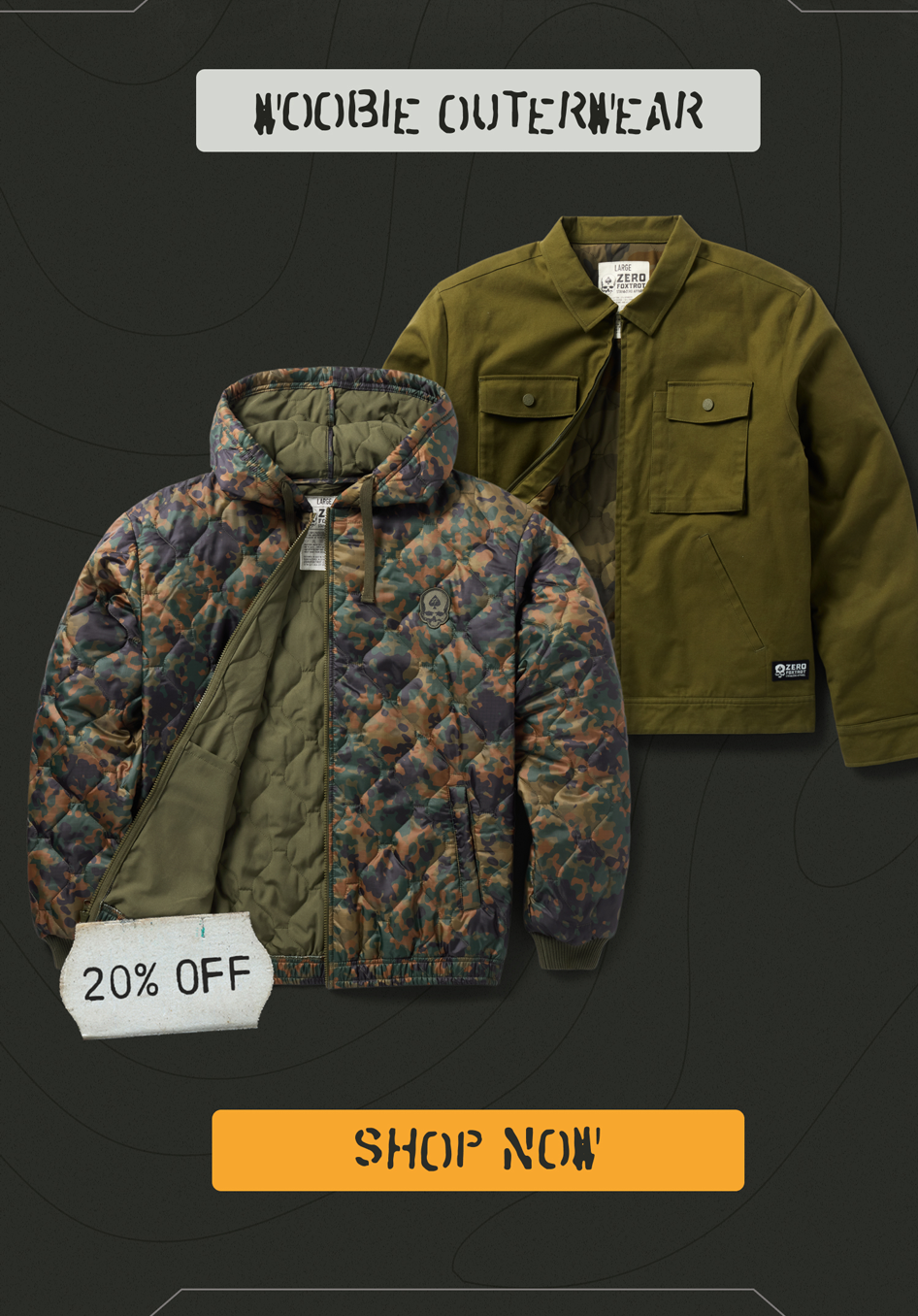 SURPLUS SALE 20% OFF OUTERWEAR PRODUCTS.