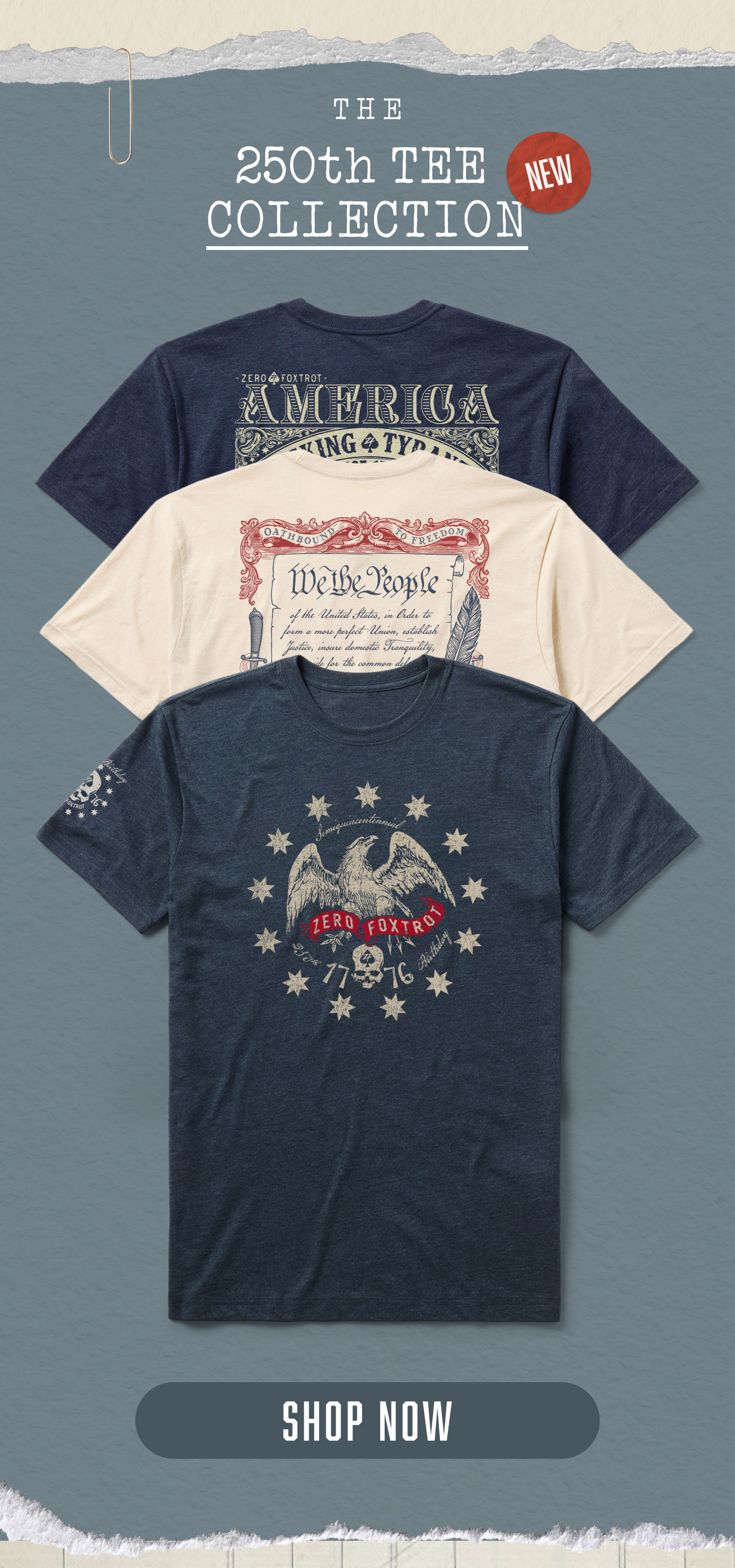 Shop the 250th Tee Collection