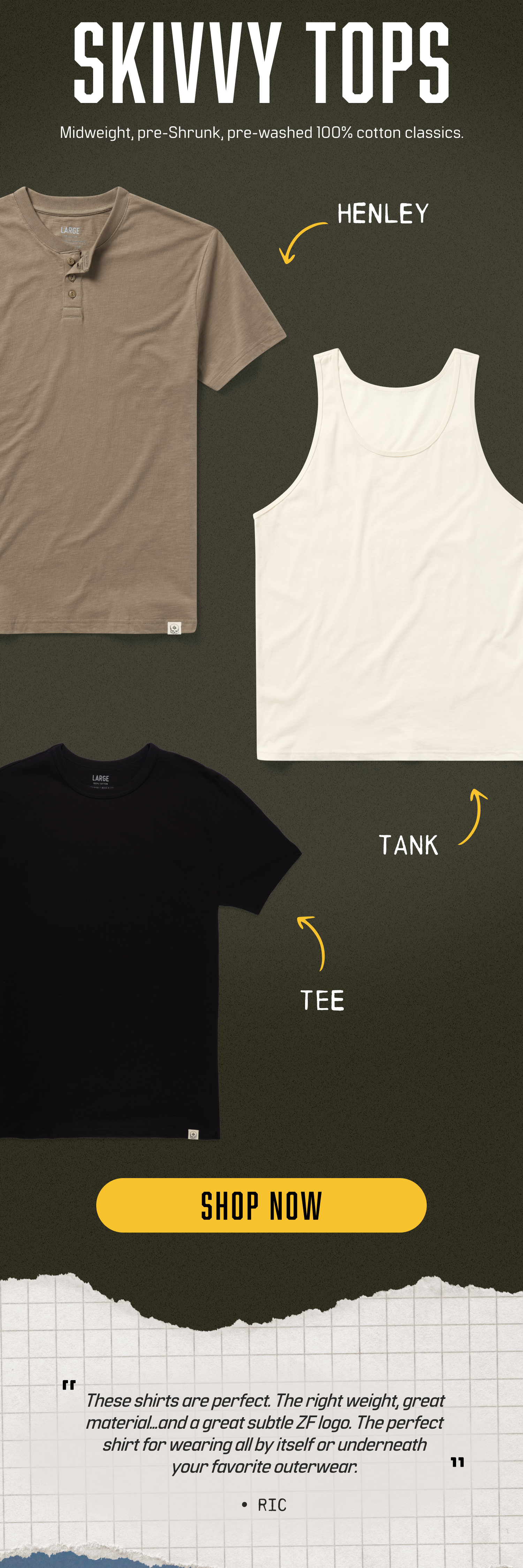 skivvy henley tee