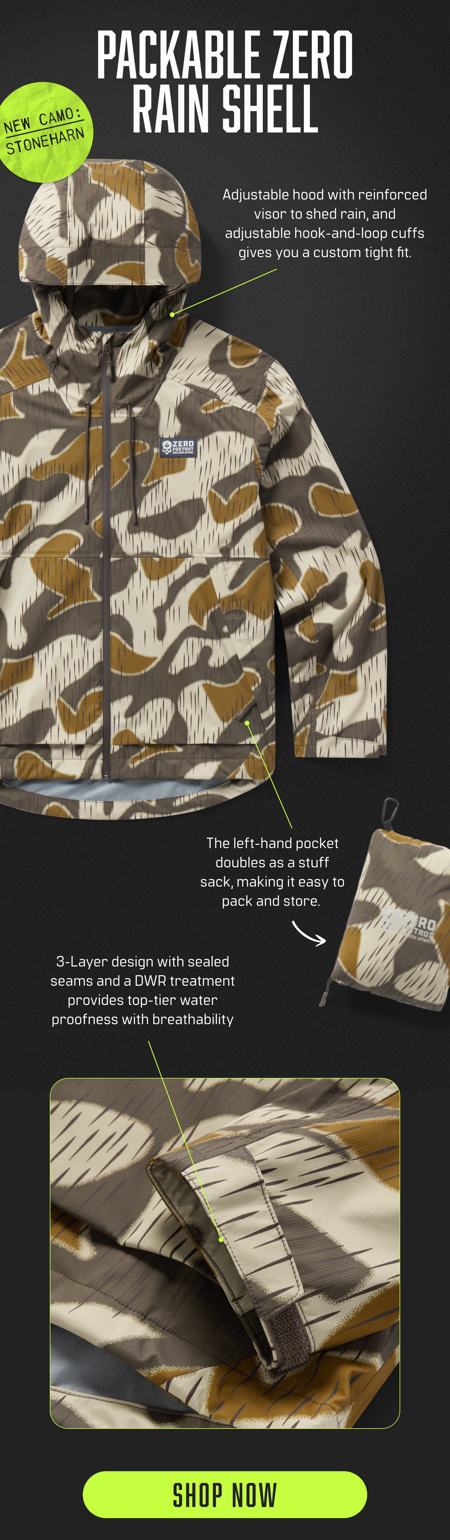 Packable Zero Rain Shell
