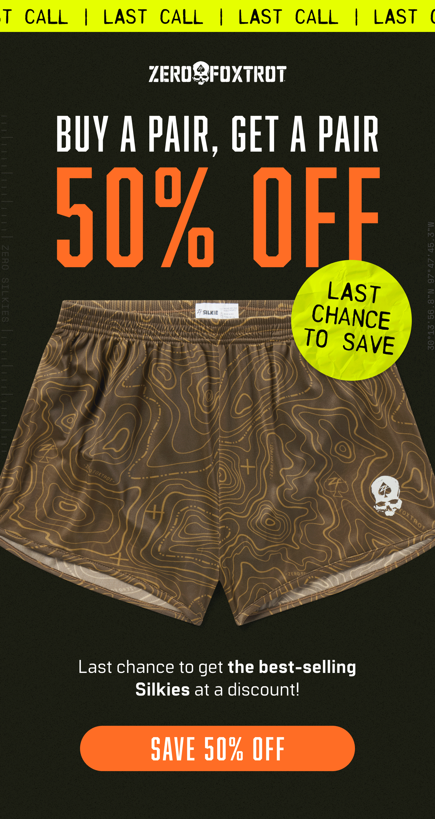 LAST CALL: Buy a pair, get a pair 50% off! Last chance to save. Last chance to get the best-selling Silkies at a discount! Save 50% off