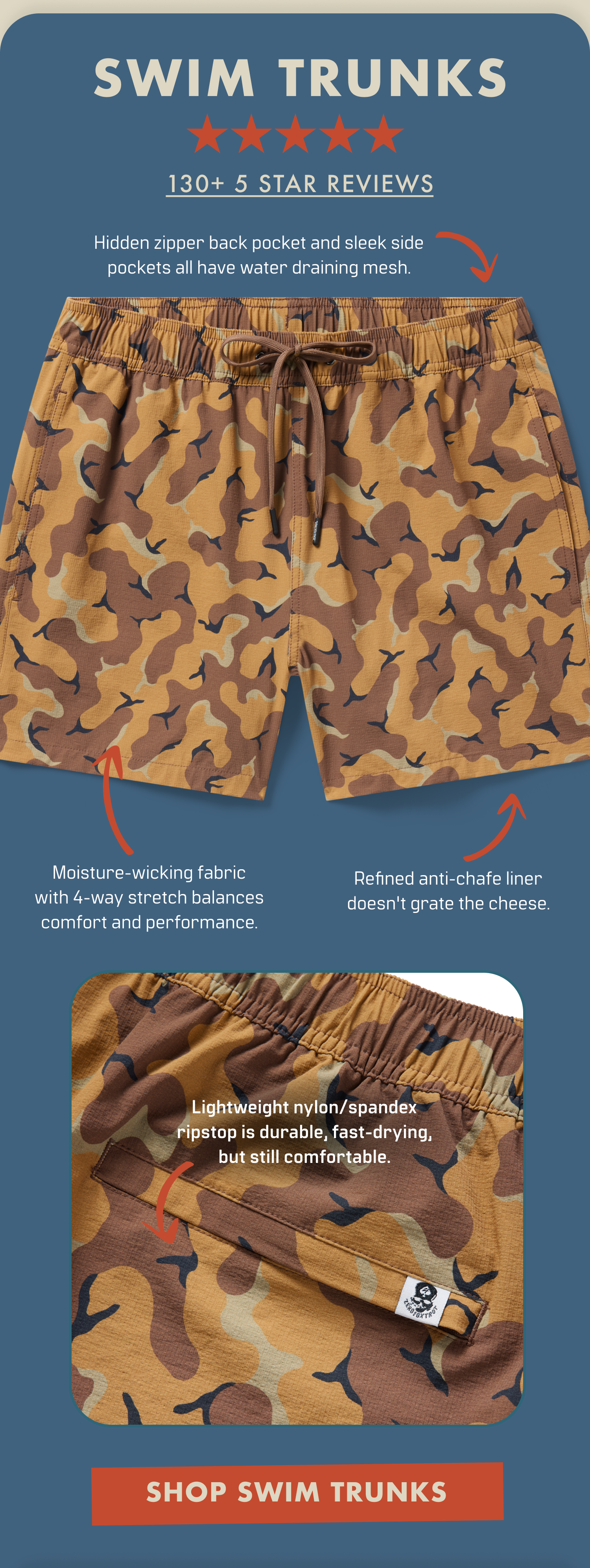 30% OFF SWIM TRUNKS