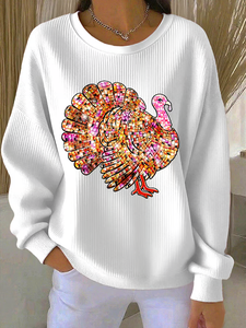 Image of Regular Fit Casual Turkey Cotton Sweatshirt