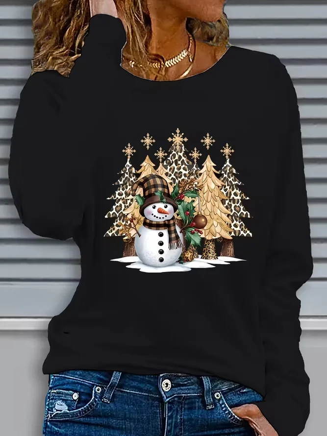 Neck Daily Going Out Casual T...
