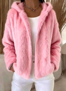 Image of Regular Fit Casual Teddy Jacket