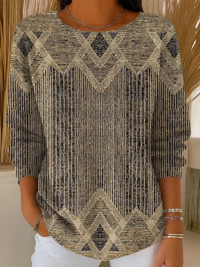         Casual Abstract Sweat...