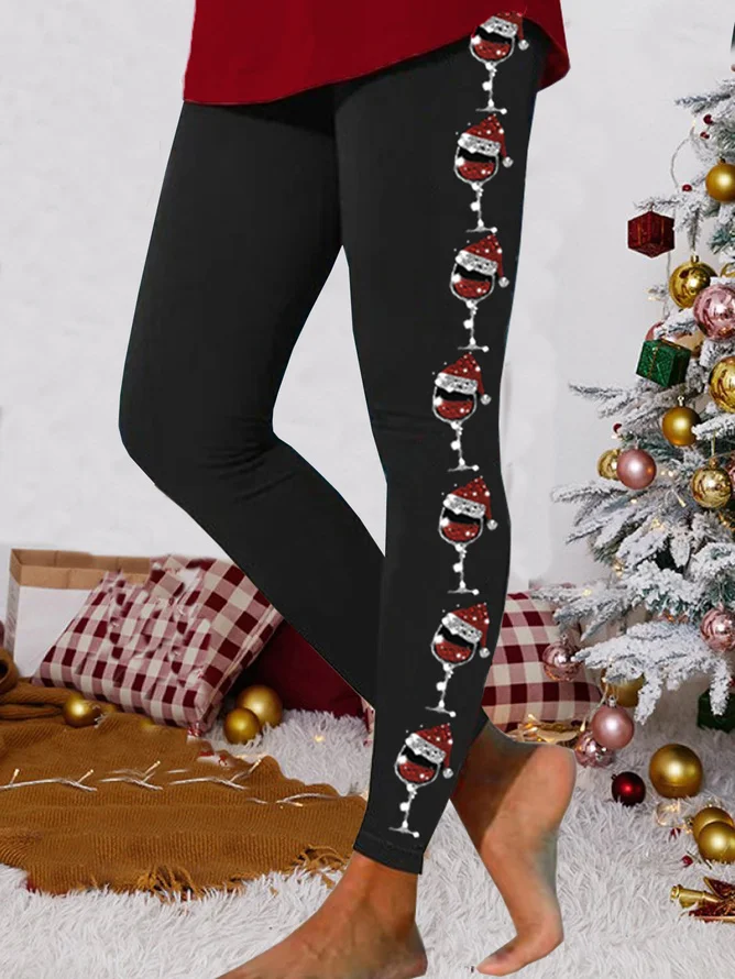 Casual Tight Christmas Leggin...