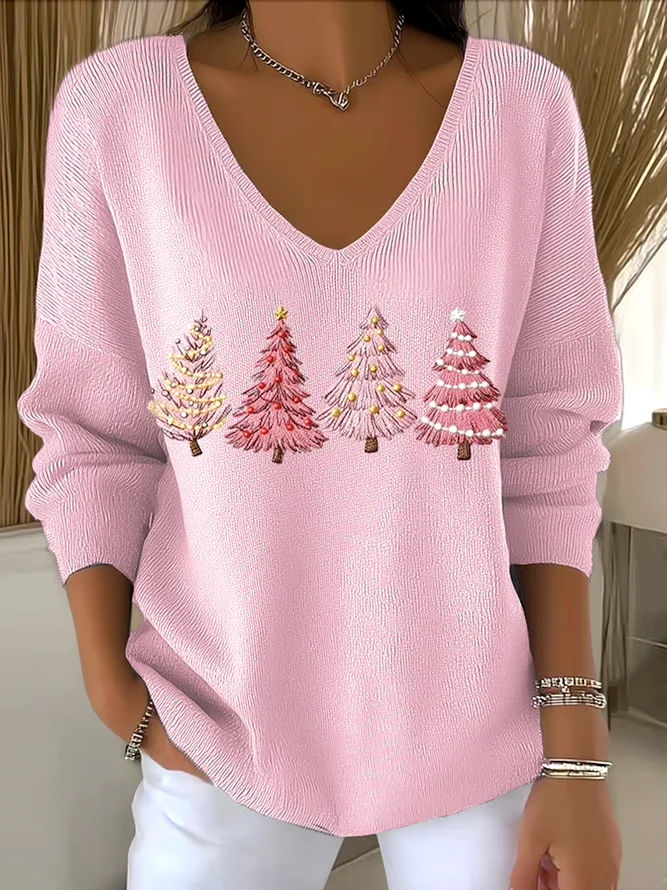 V neck Micro-Elasticity Sweat...