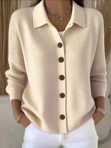 Image of Plain Casual Regular Fit Cardigan