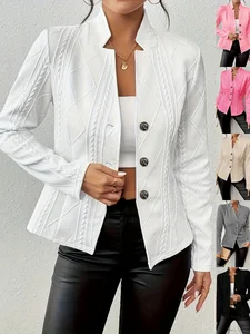 Image of Geometric Dressy Buckle Regular Fit Blazer