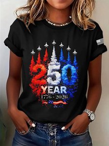 Image of Regular Fit Casual Crew Neck Cotton T-Shirt
