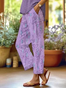 Image of Women's Alzheimer's Print Casual Pants