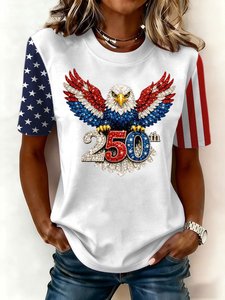Image of Women's USA 1776-2026 Print Casual T-Shirt