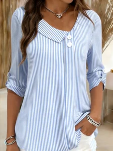 Image of Others Striped Regular Fit Casual T-Shirt