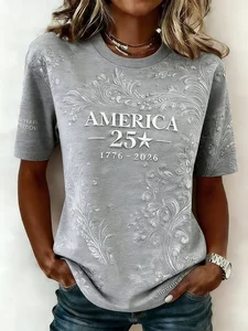 Image of America 250th Anniversary Printed T-Shirt