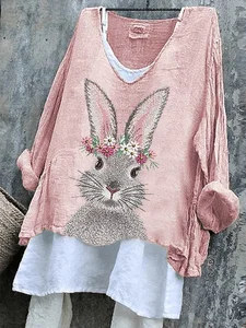 Image of Cotton Casual Loose T-Shirt
