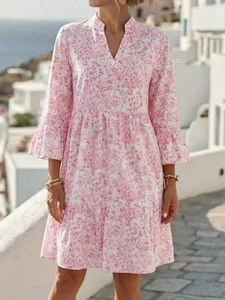 Image of Others Vintage Cotton-Blend Dress With No
